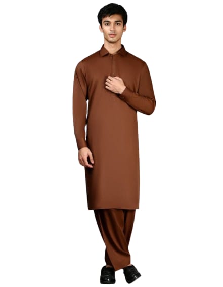 LIGHT BROWN KAMEEZ SHALWAR