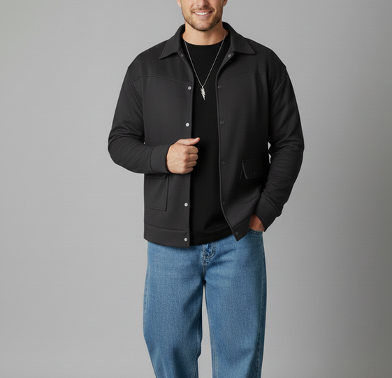 Charcoal Korean Jacket - Unisex