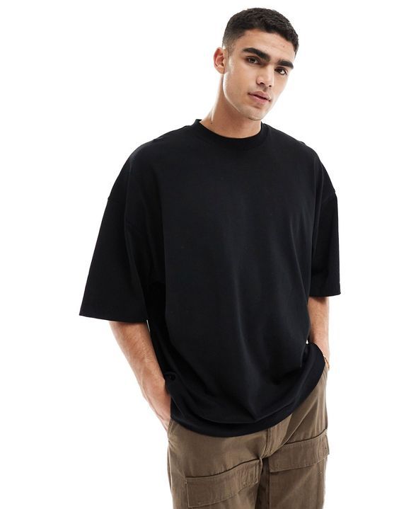 Premium Drop Shoulder Tee For Men - Black