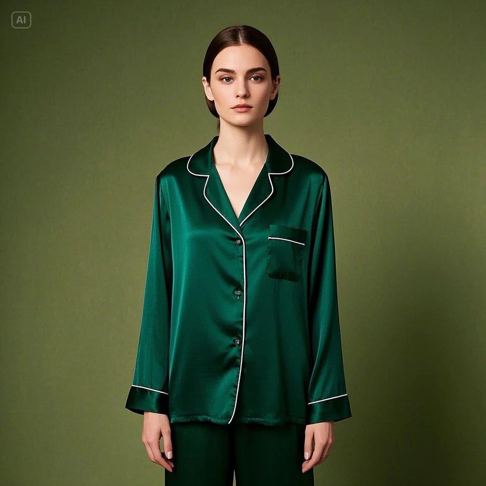 Silk Night Suit - Green