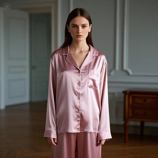 Silk Night Suit - Pink Pookie