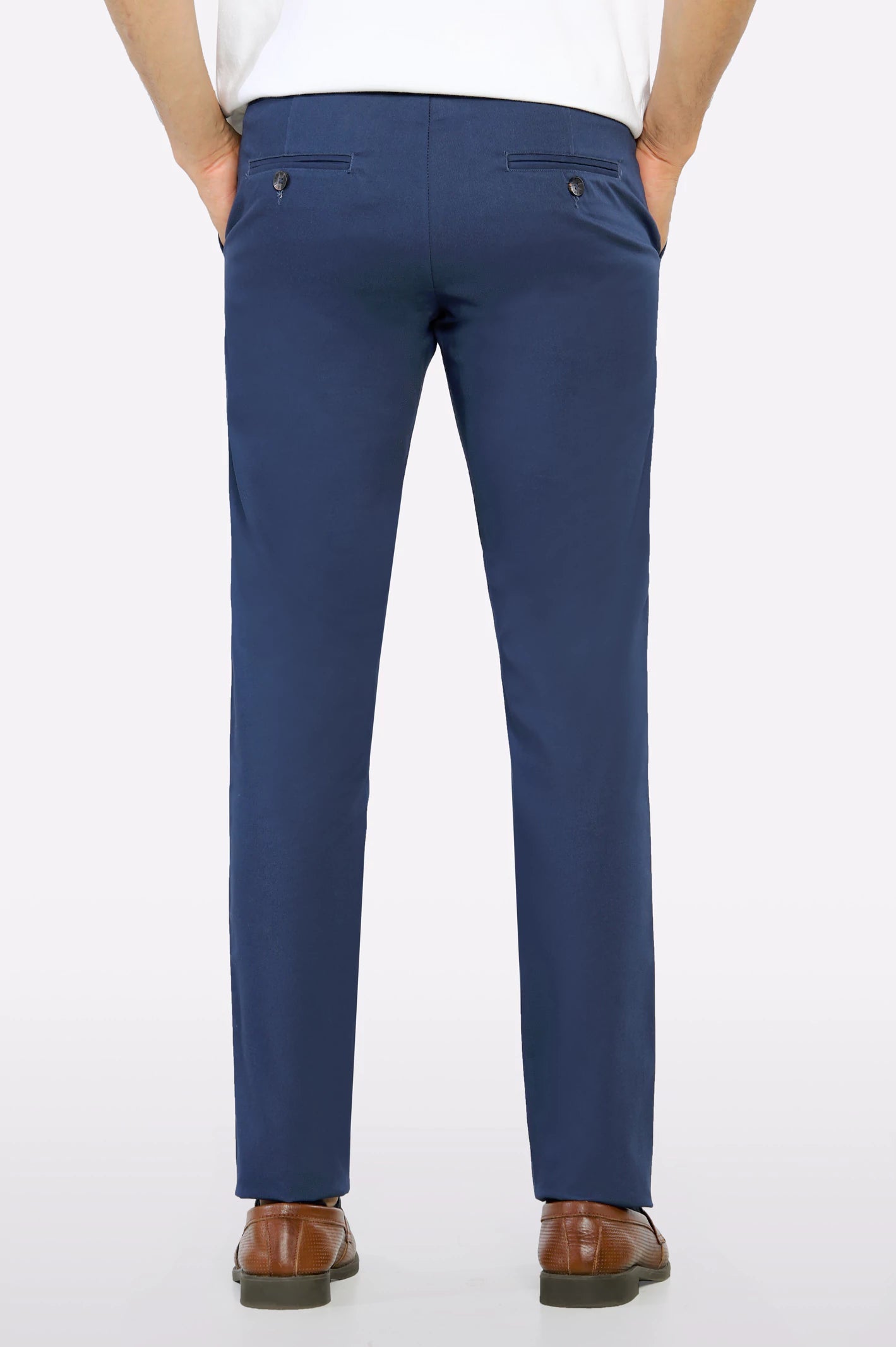 Blue Smart Fit Cotton Chino