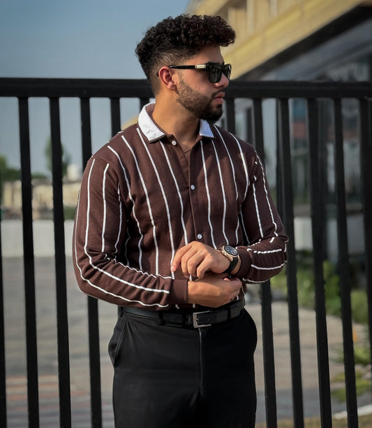 Classic Old Money Shirt - Brown