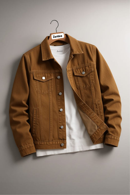 Mustard denim jacket unisex