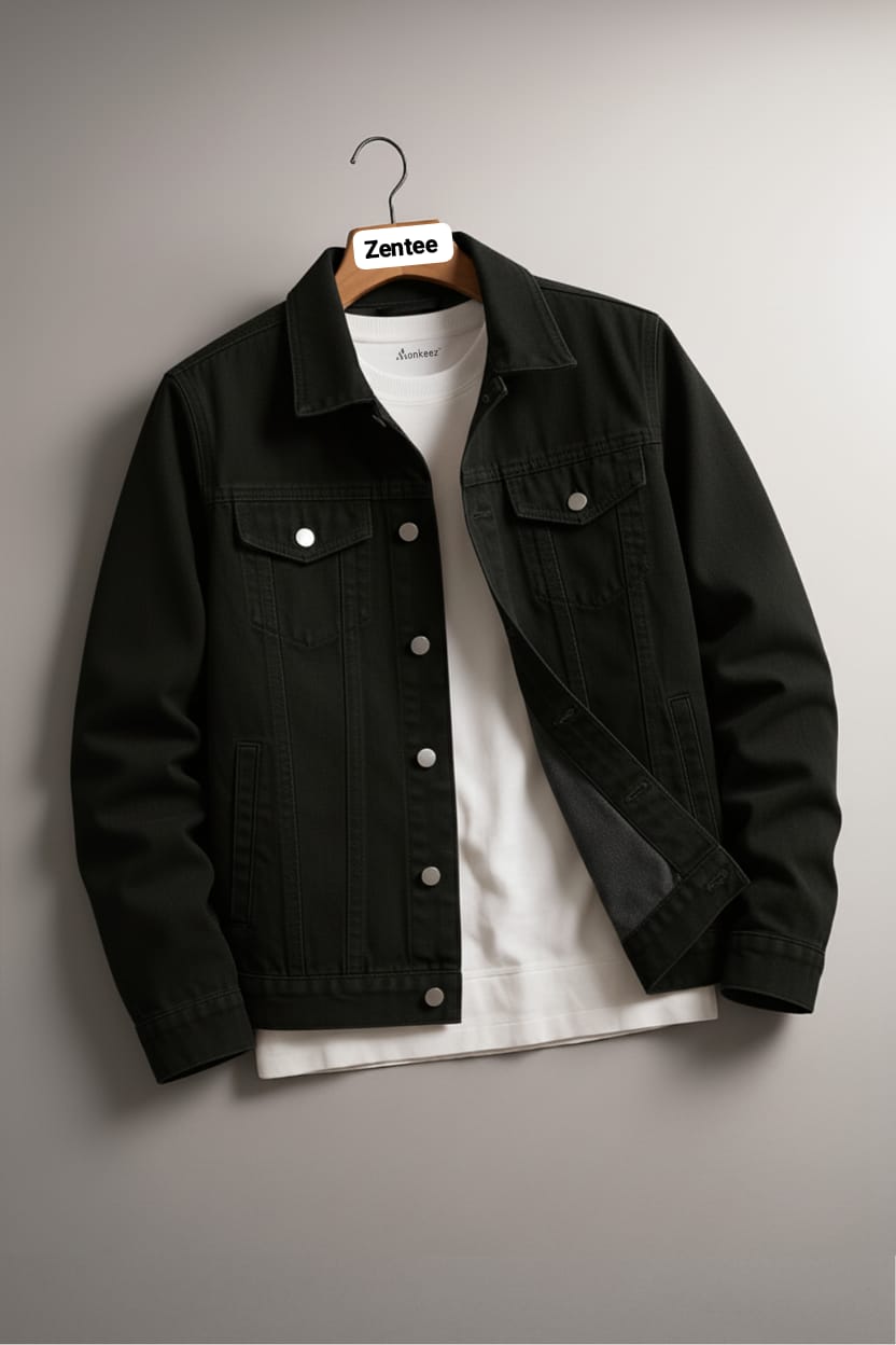 Black denim jacket unisex