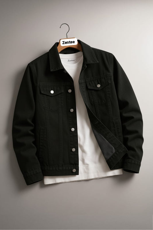 Black denim jacket unisex