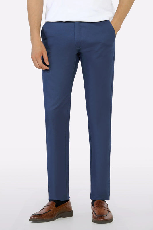 Blue Smart Fit Cotton Chino