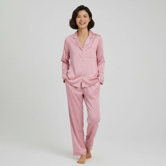 Silk Night Suit - Pink Pookie