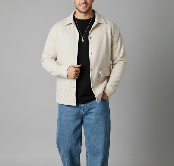 Beige Korean Jacket - Unisex