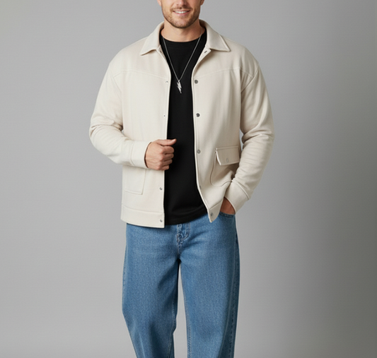 Beige Korean Jacket - Unisex